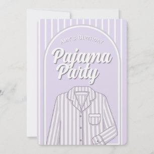 Invitation personnalisée - Pyjama Party pour fille