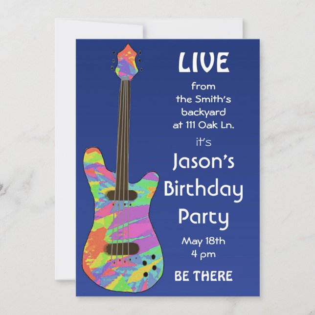 Invitation personnalisée Retro Concert Poster (Devant)