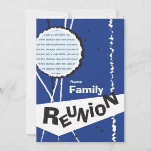 Invitation personnalisée Retro Family Retrouvaille