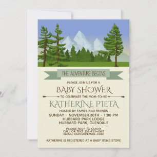 Invitation Personnaliser Aventure commence Baby shower Invita