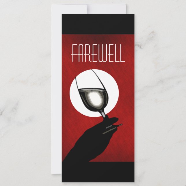 Invitation PERSONNALISER d'adieu de la retraite (Devant)