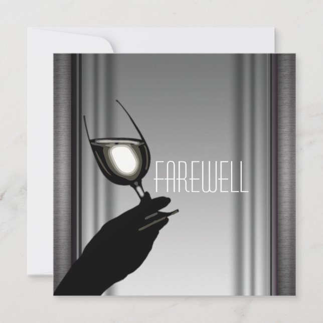 Invitation PERSONNALISER d'adieu de la retraite (Devant)