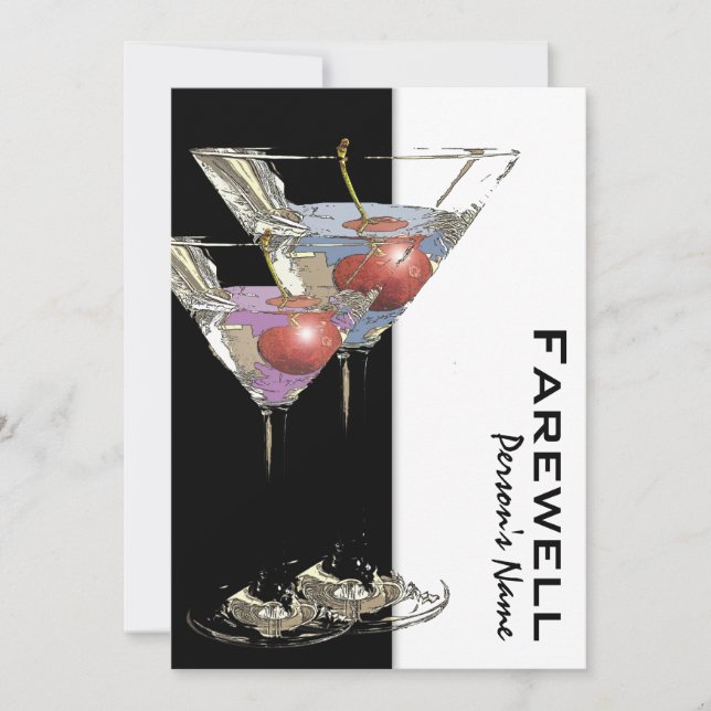 Invitation PERSONNALISER d'adieu de la retraite (Devant)