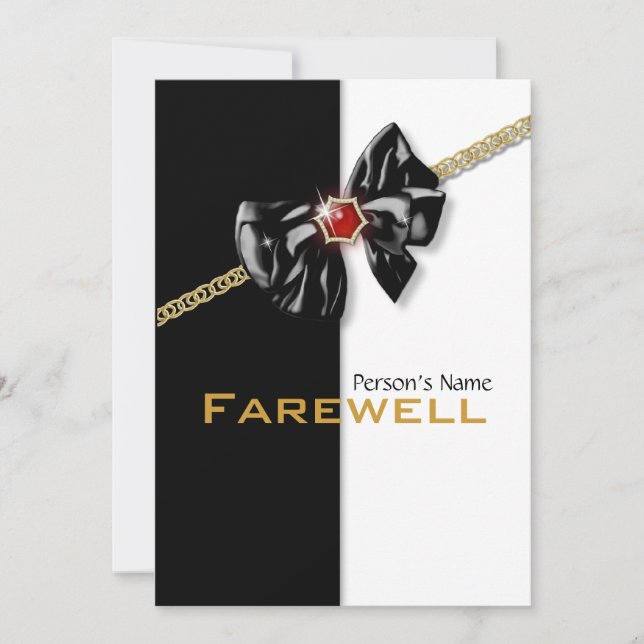 Invitation PERSONNALISER d'adieu de la retraite (Devant)