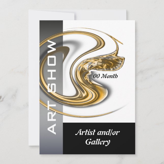 Invitation PERSONNALISER de bijoux de galerie d'art (Devant)