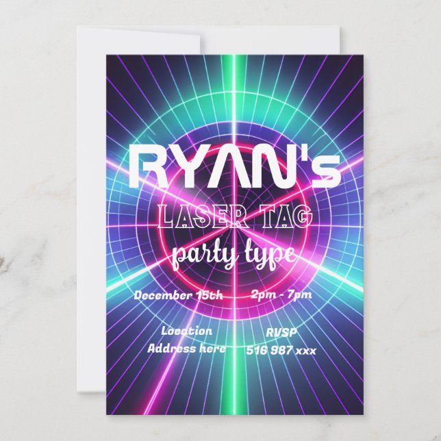 Invitation Personnaliser de l'invitation d'anniversaire de ma (Devant)