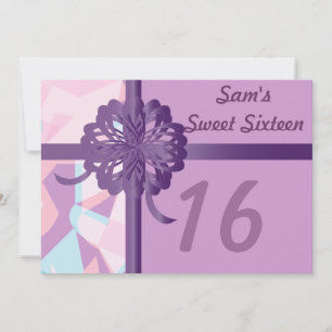 Invitation Personnaliser d'investissement Sweet sixteen perso
