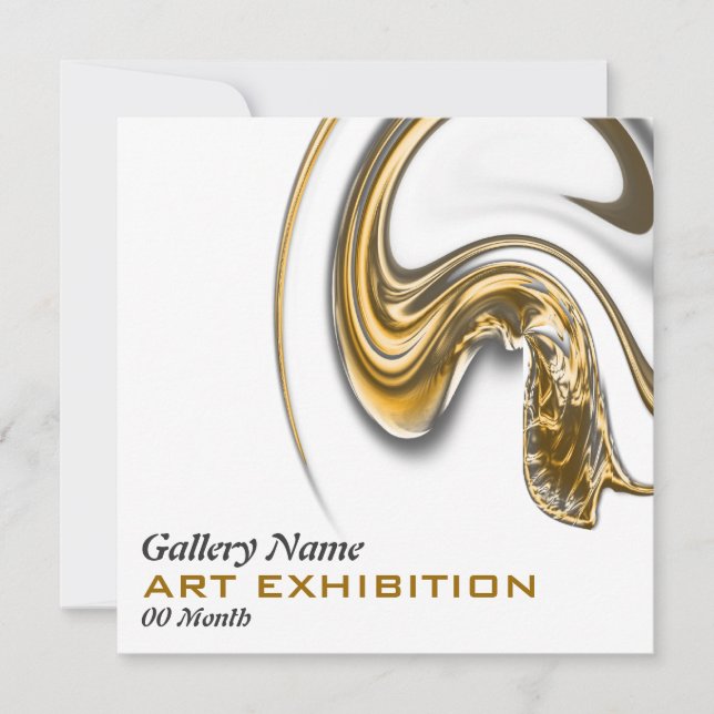 Invitation PERSONNALISER d'ouverture de la galerie d'art (Devant)