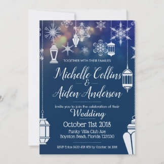 Invitation Personnaliser Élégante de mariage hivernal de la l