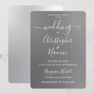 Invitation Personnaliser - Fond gris