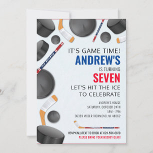Invitation Personnaliser Hockey Sports Anniversaire