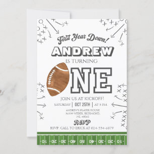 Invitation Personnaliser le football sportif Anniversaire