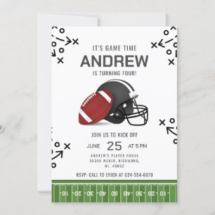 Invitation Personnaliser le football sportif Anniversaire