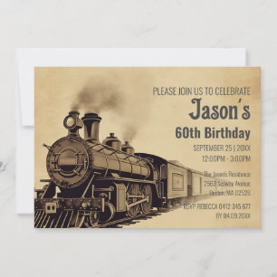 Invitation Personnaliser l'invitation d'anniversaire Vintage 