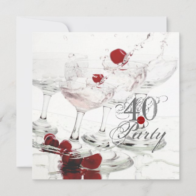 Invitation PERSONNALISER majeure de la fête du 40e anniversai (Devant)