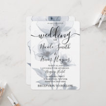 Personnaliser : Mariage Fleurs Bleues Translucides