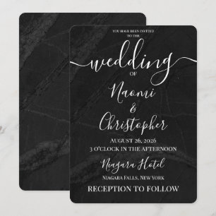 Invitation Personnaliser : Mariage simple avec texture de mar