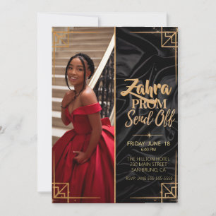 Invitation Personnaliser Photo Prom Envoyer Hors Élégant Grad