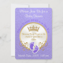 Personnaliser Princesse Thème Baby Shower Invitati