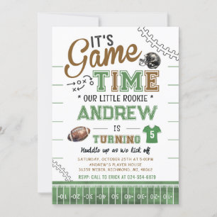 Invitation Personnaliser Rookie Sport Football anniversaire