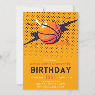 Invitation personnaliser Sport Basketball Anniversaire