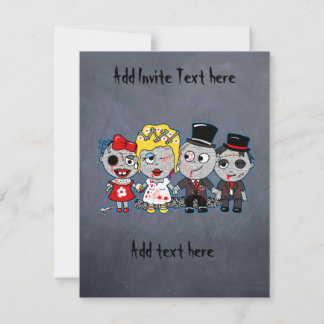 Invitation Personnaliser Zombies mariage marié marié accessoi