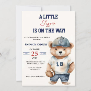 Invitation Personnalisez Notre Petit Baby shower De Baseball 