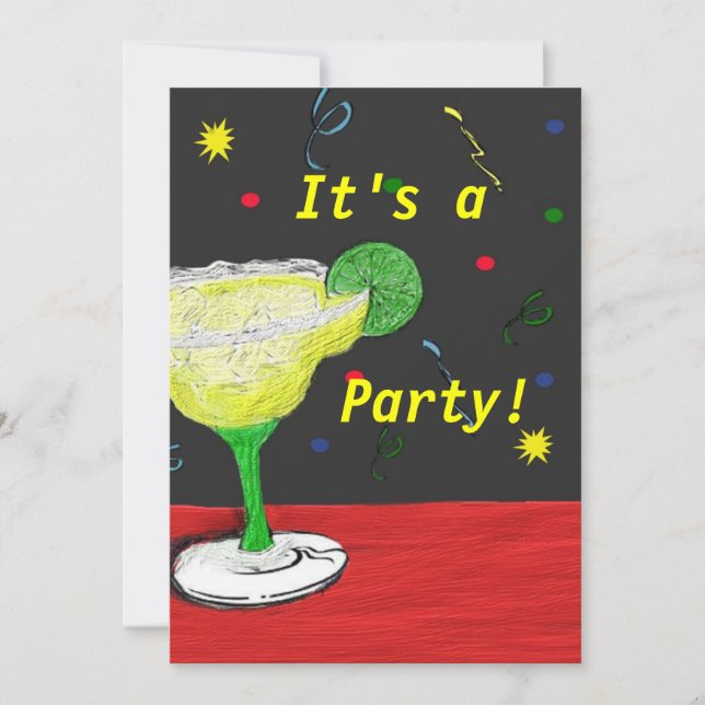 Invitation Personnalité C'est une fête (Devant)