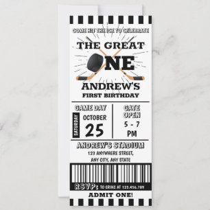 Invitation Personnelle 1er anniversaire de Hockey TickParty