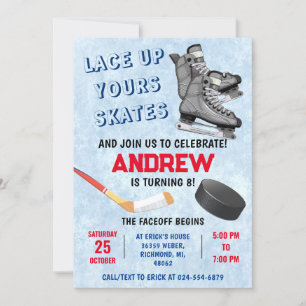 Invitation personnelle de hockey sur glace