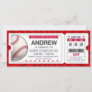 Invitation personnelle pour billet de baseball