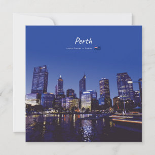 Invitation Perth, Australie - Ciel de la ville la nuit