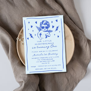 Invitation Pet Casse-Cœur Saint-Valentin Garçon 1er Anniversa