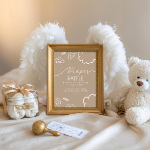 Invitation Pet Morceau de Ciel Beige Table de Tirage au Sort
