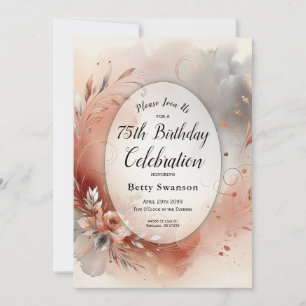 Invitation Pétales Blusants Silver Swils Anniversaire