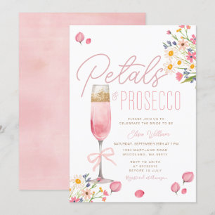 Invitation Pétales et Fête des mariées de brunch du ministère