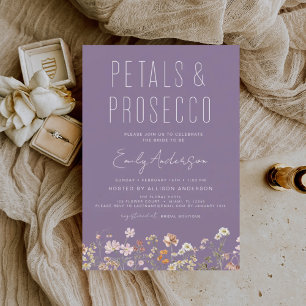 Invitation Pétales et Fêtes des mariées de Fleurs sauvages po