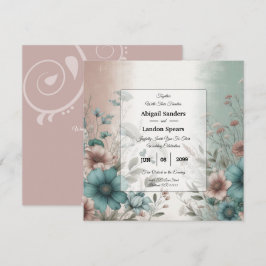 Invitation Pétales et Mariage floral doux et sérénité