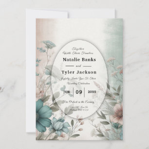 Invitation Pétales et Mariage floral doux et sérénité