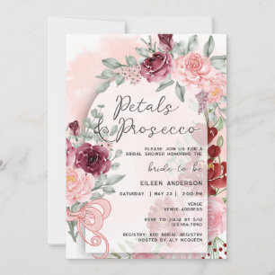 Invitation Pétales et Procuco Roses roses roses Fête des mari
