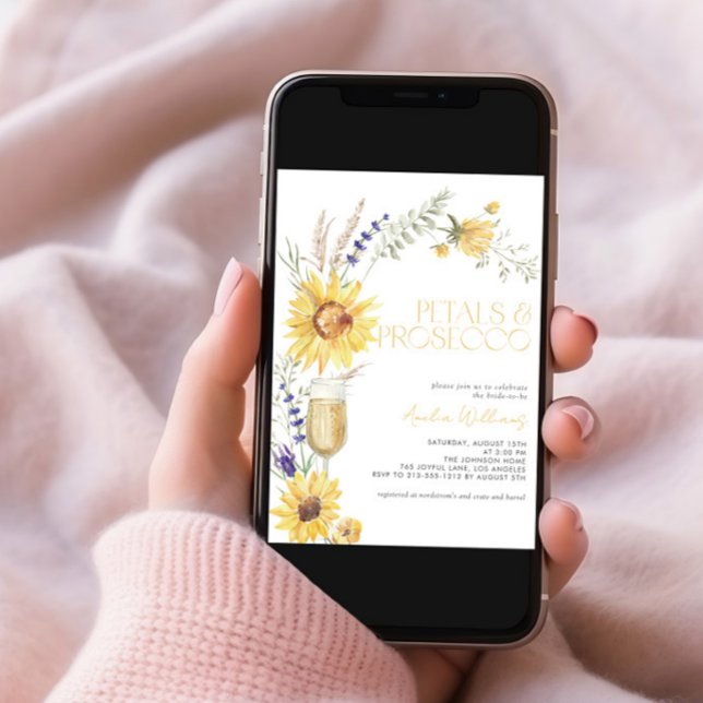 Invitation Pétales et Prosecco Fête des mariées de Lavande de (Créateur téléchargé)