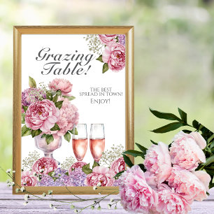 Invitation Pétales & Prosecco "Table de Grazing"  Enseigne