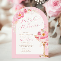 Pétales roses Arch et Fête des mariées Prosecco