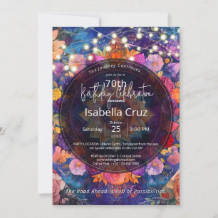 Invitation Pétales Vivants Conception de Mandala Floral