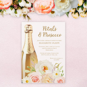 Invitation Petals et Prosecco Garden Fête des mariées florale