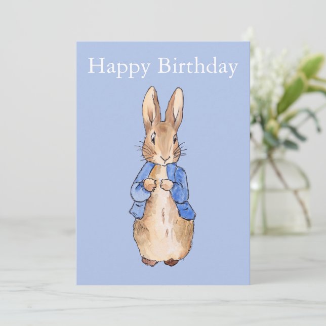 Invitation Peter le lapin Joyeux anniversaire (Debout devant)