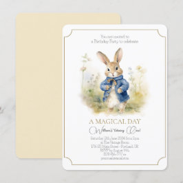 Invitation Peter Le Rabbit Aquarelle Anniversaire
