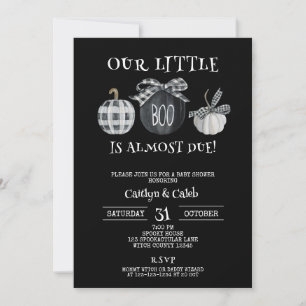 Invitation Petit Baby shower Boo, Douche Halloween