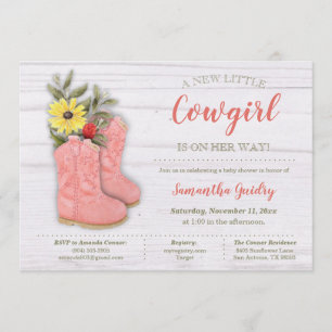 Invitation Petit Baby shower Bootie