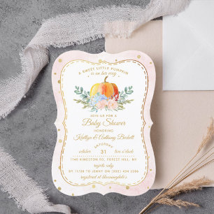 Invitation Petit Baby shower Citrouille